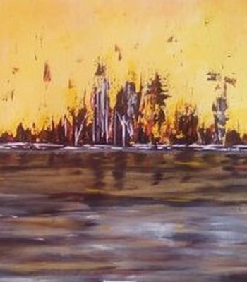 Peinture abstraite en acrylique sur papier dessin